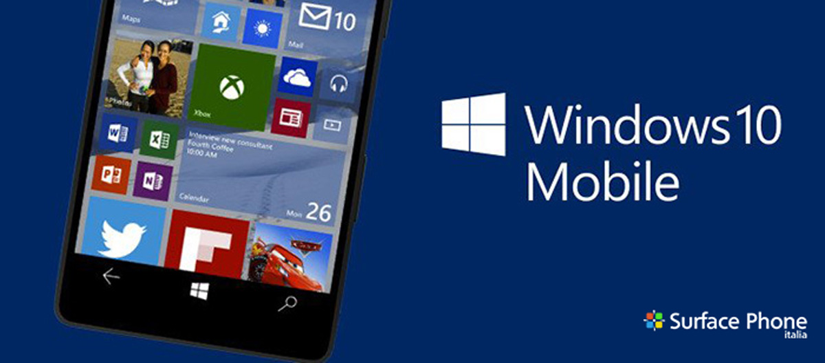 windows 10 mobile build 10586.446 - surface phone italia