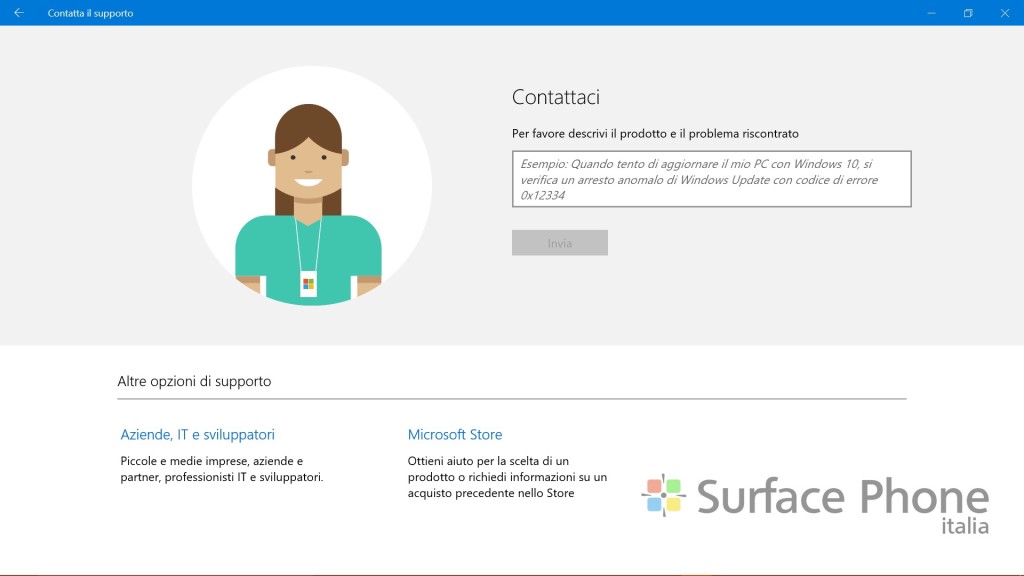 Contatta Il Supporto Windows - surface phone italia