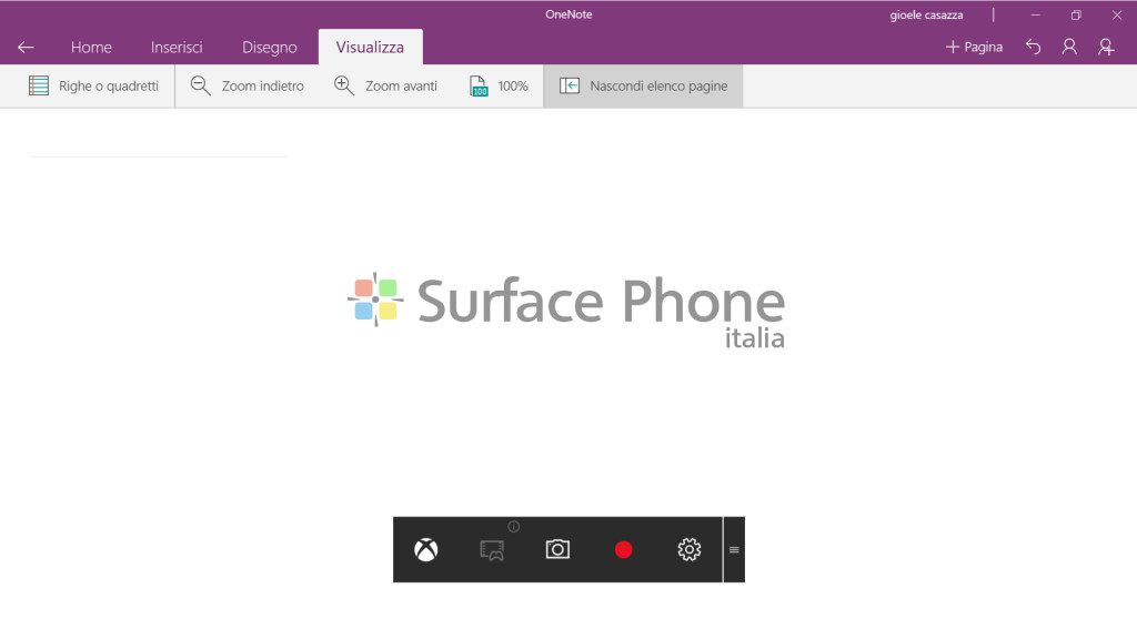 OneNoteDVRXbox Windows - surface phone italia