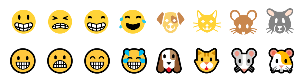 Emoji-Windows-10-Anniversary-Update-confronto - surface phone italia