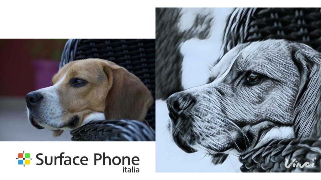 vinci - esempio cane - surface phone italia