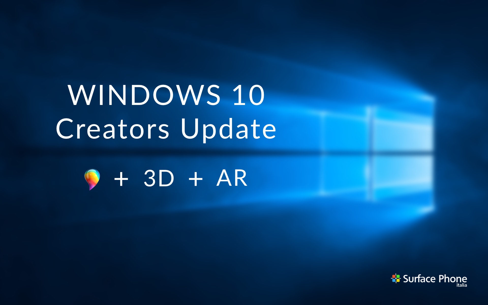 copertina paint 3D + AR - windows 10 creators update - surface phone italia