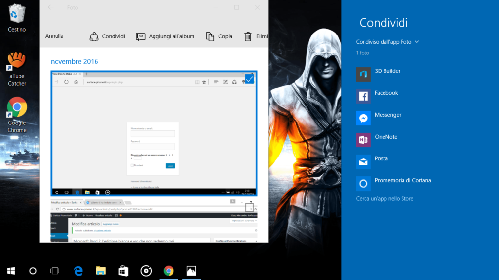 Guida: come attivare la nuova sezione Condividi in Windows 10 Creators Update