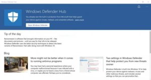 windows defender hub windows 10 e windows 10 mobile - surface phone italia