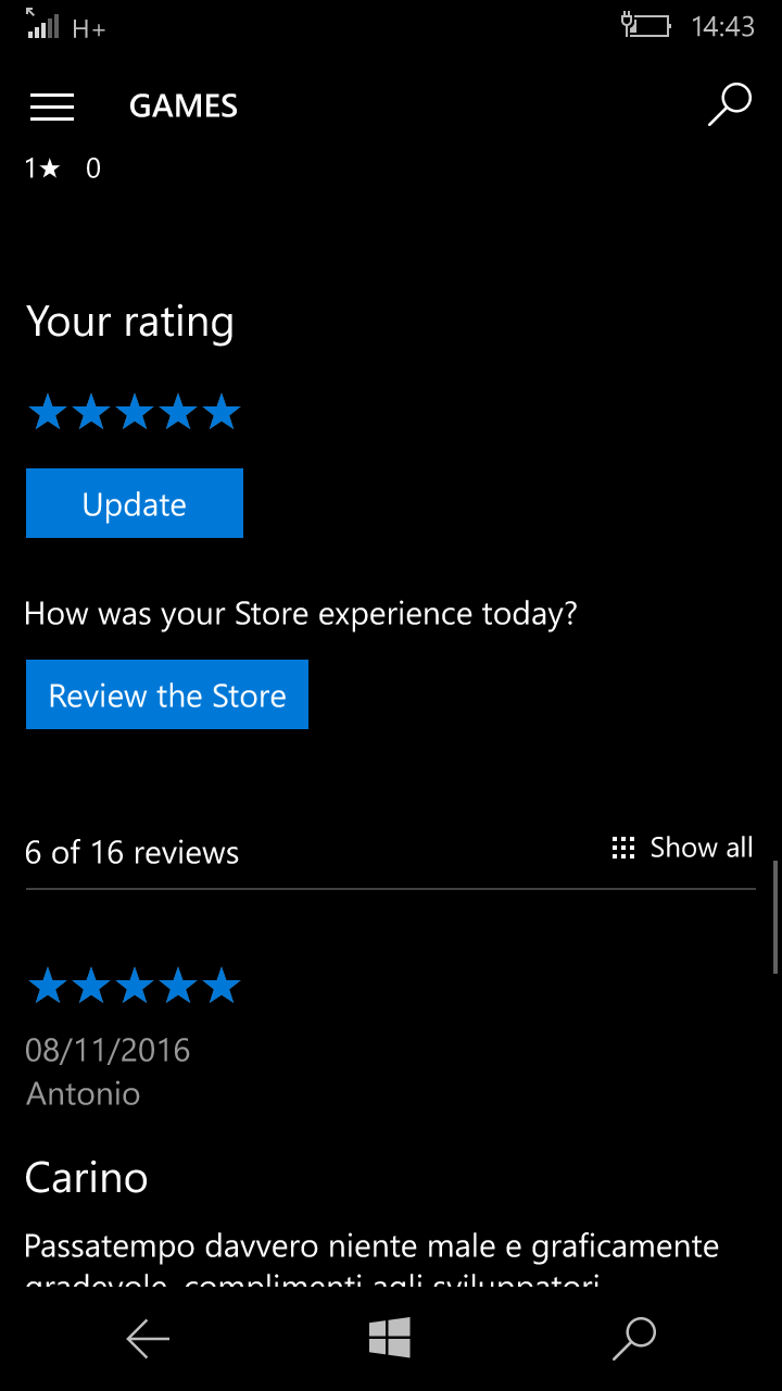 Store si aggiorna per gli utenti Insider di Windows 10 e Windows 10 mobile