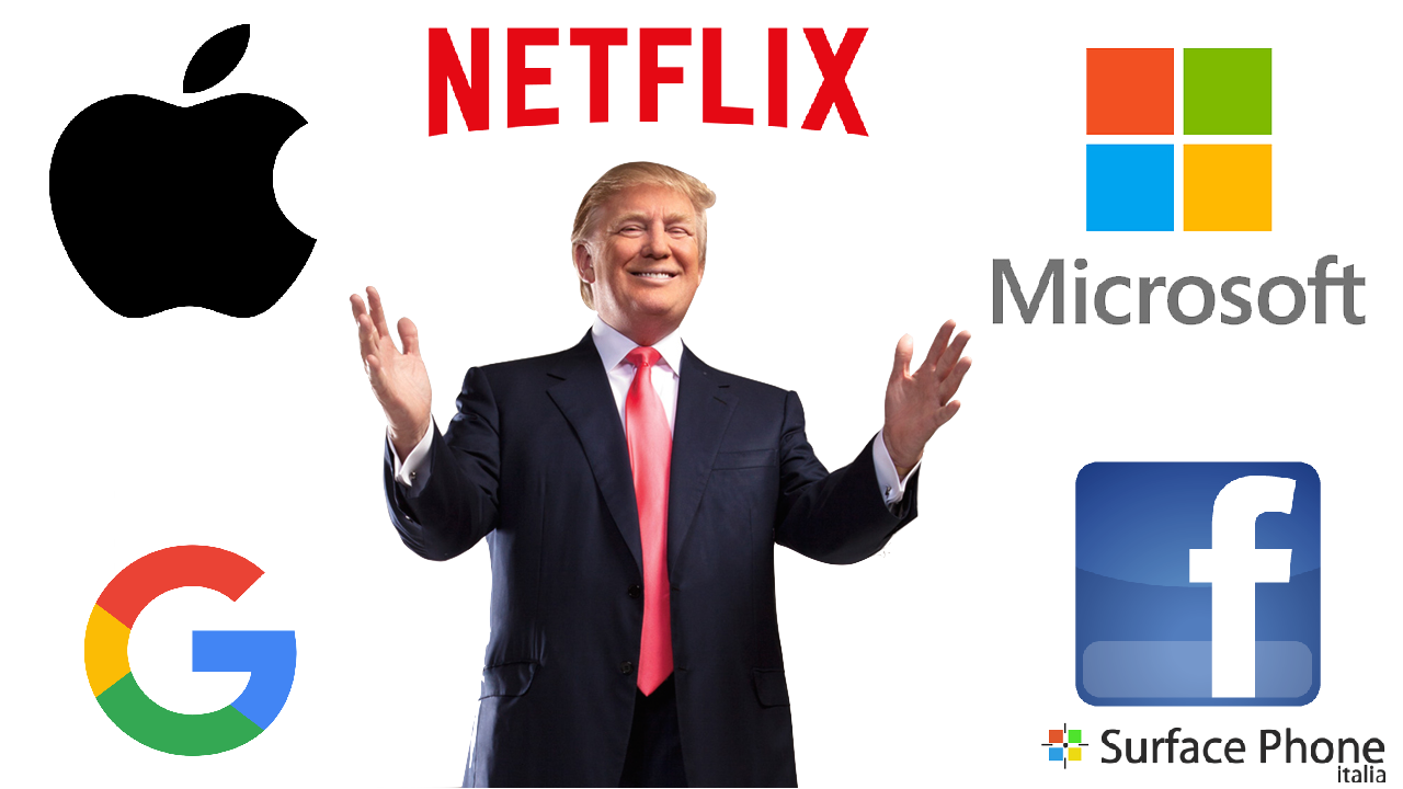 Microsoft Google vs Trump - surface phone italia