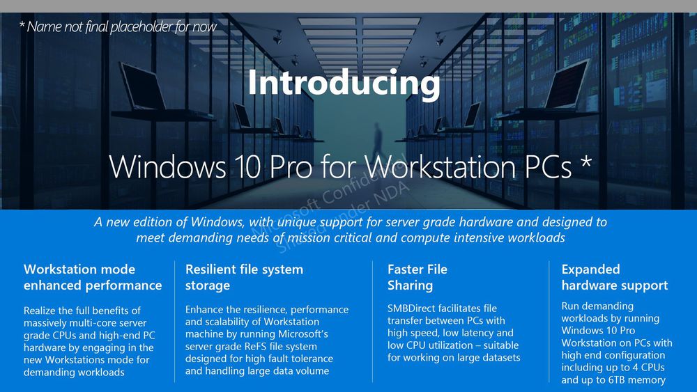 Windows 10 Workstation Slide