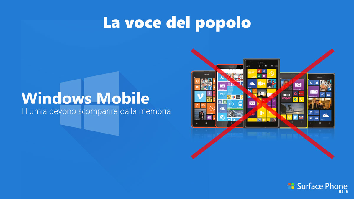 windows mobile lumia devono scomparire - surface phone italia
