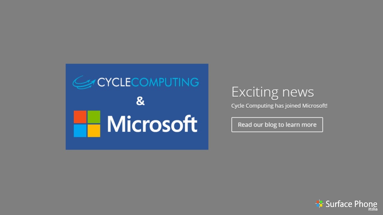 Azure Cycle Computing Surface Phone Italia
