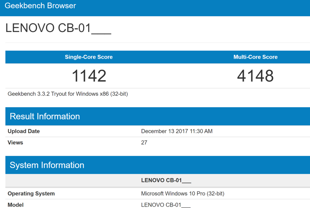 Lenovo Geekbench