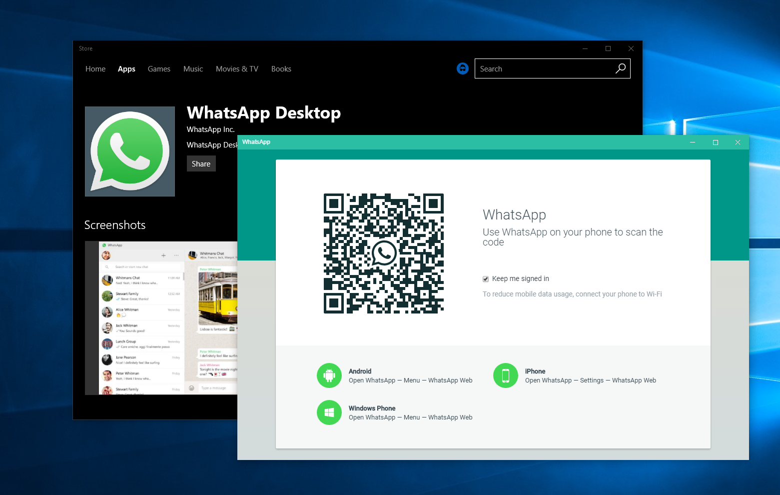 whatsapp for laptop windows 10 free download