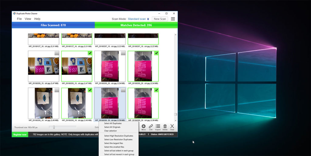 Duplicate Photo Cleaner Gestione
