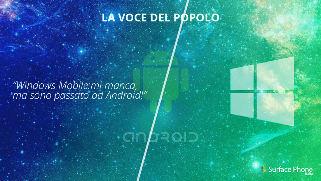 windows mobile android surface phone italia