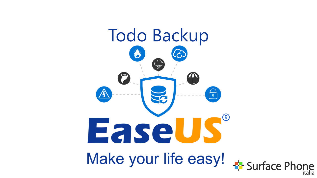 EaseUS Todo Backup Suface Phone Italia