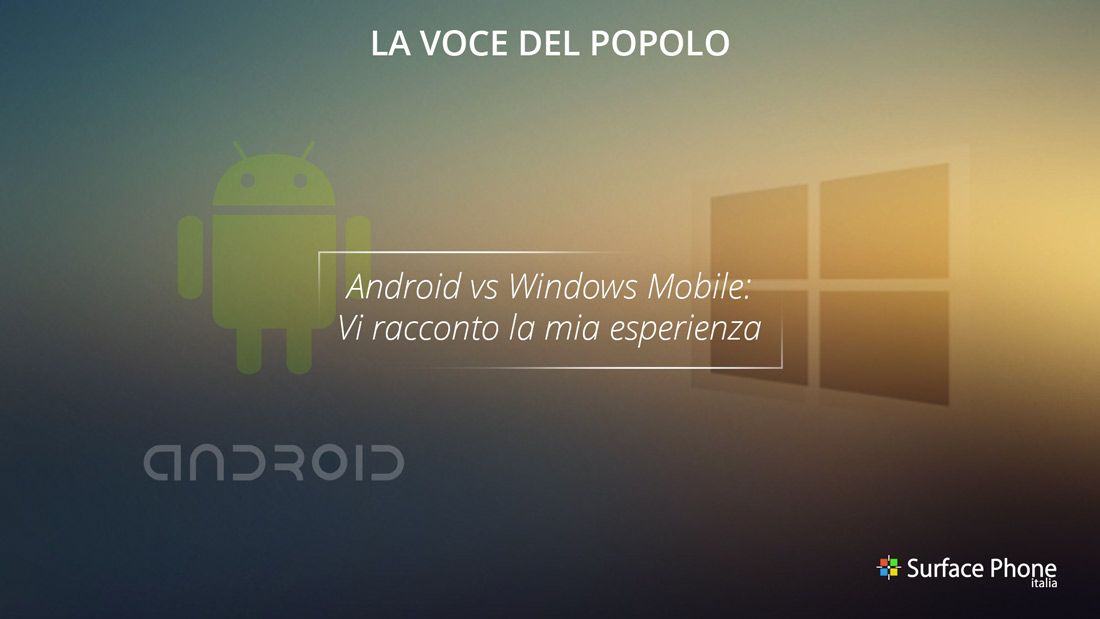 android vs windows mobile surface phone italia