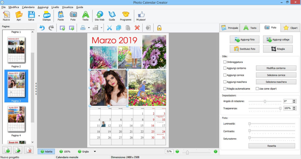 Photo Calendar Creator surface phone italia 