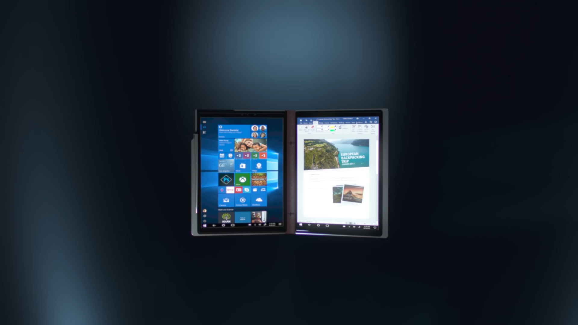 Kb5032278 что нового в обновлении. Microsoft Dual Screen. Сюрфейс дуал. Компьютер на Snapdragon. Двухэкранный режим.