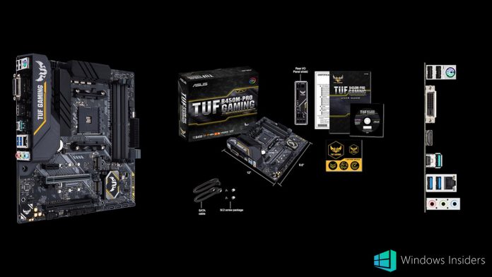 Asus TUF scheda madre gaming AMD windows Insiders