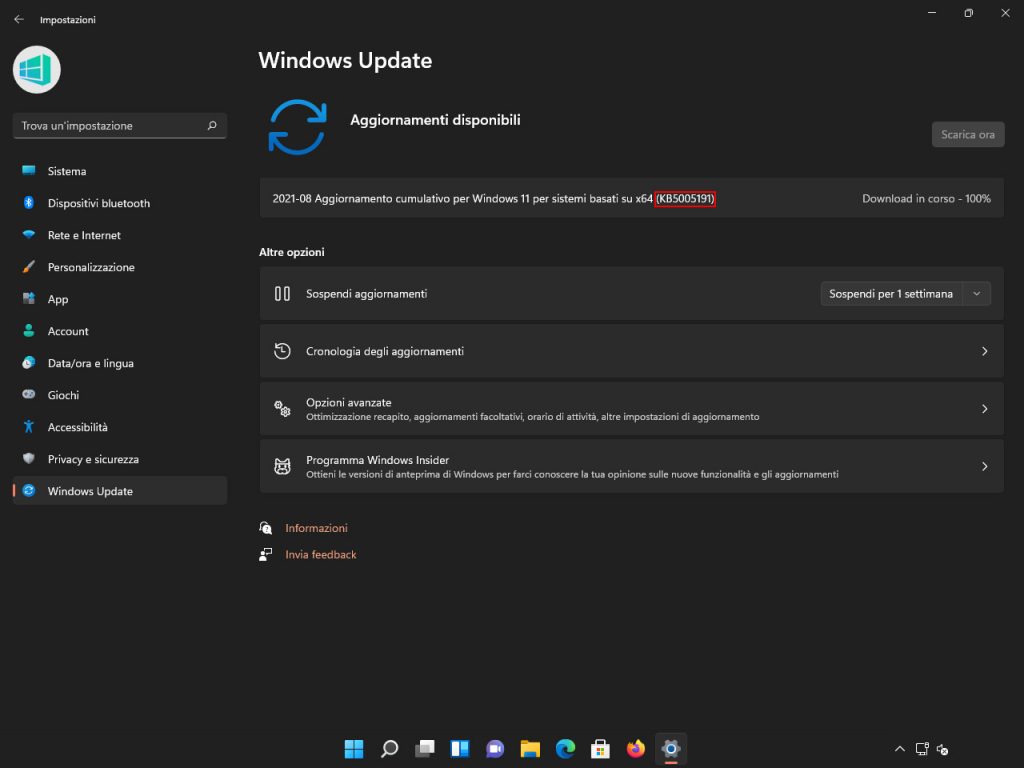 Windows 11 nuova build